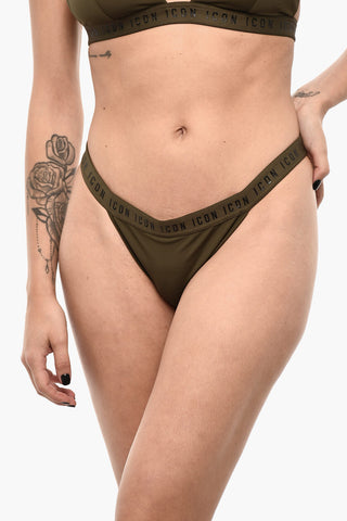 Slip Bikini ICON a Tinta Unita Con Banda Logata