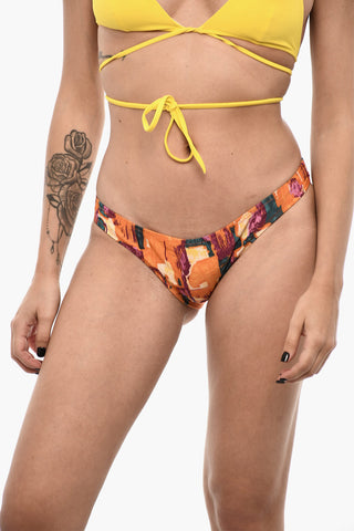 Printed Nylon-Blend Bikini Briefs