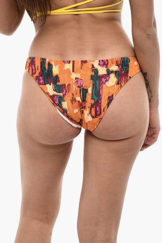 Printed Nylon-Blend Bikini Briefs