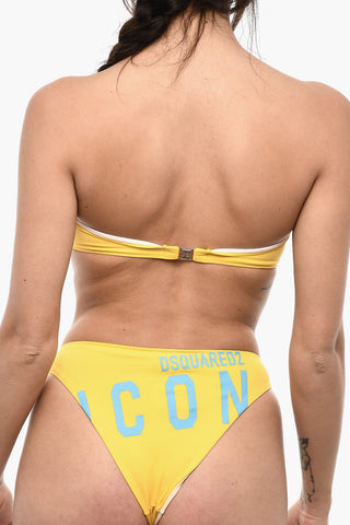 Bandeau-Bikini-Oberteil ICON mit Maxi-Logo vorne