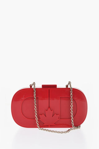 Solid Color Shoulder Bag with Maxi Monogram and Chain
