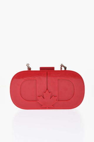 Solid Color Shoulder Bag with Maxi Monogram and Chain