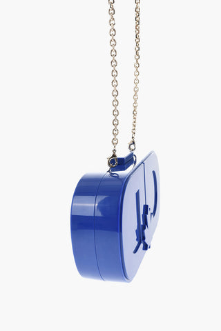 Solid Color Shoulder Bag with Maxi Monogram and Chain