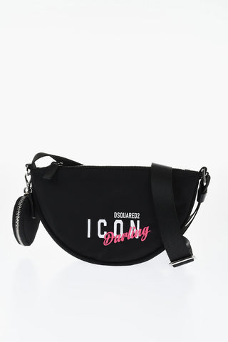 Fabric Shoulder Bag ICON With Heart-Shaped Pendant