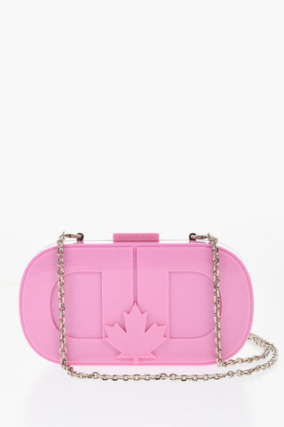 Solid Color Shoulder Bag with Maxi Monogram and Chain