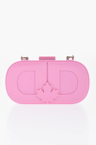 Solid Color Shoulder Bag with Maxi Monogram and Chain