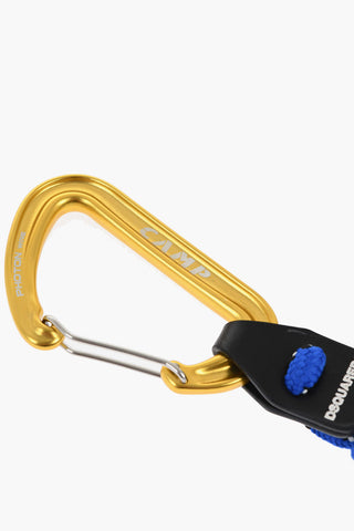 Fabric Keyring with Gold-Effect Maxi Carabiner