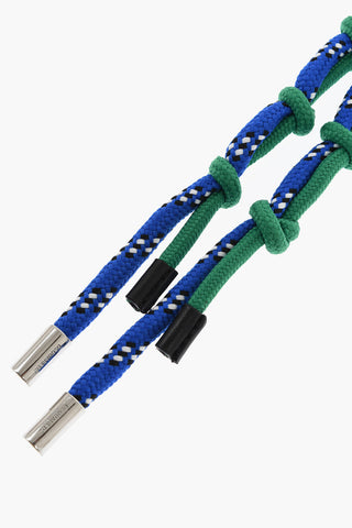 Bicolor Fabric Keychain with Large Carabiner