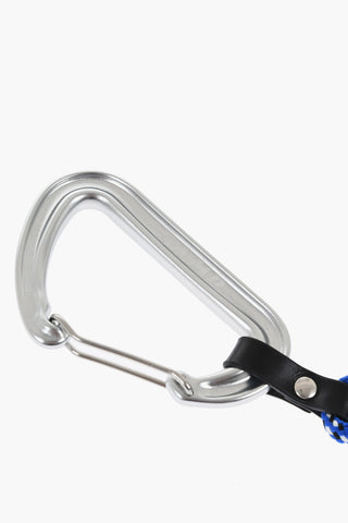 Bicolor Fabric Keychain with Large Carabiner