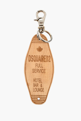 Metal Keyring with Wood Pendant