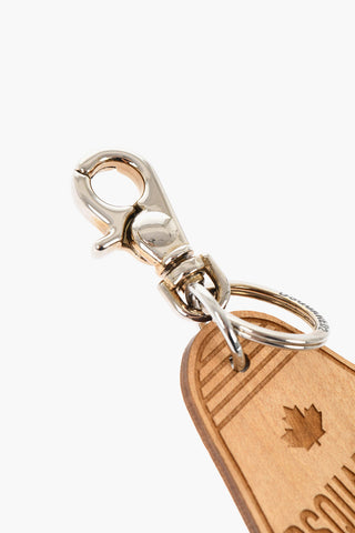 Metal Keyring with Wood Pendant