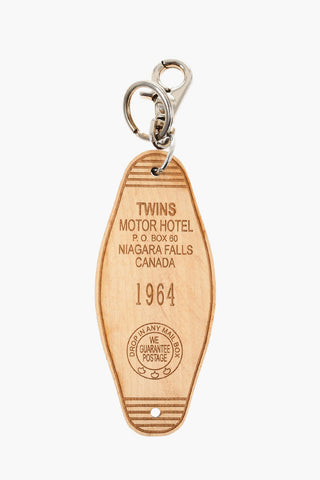 Metal Keyring with Wood Pendant