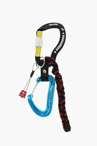 Textil-Schlüsselanhänger mit Doppelkarabiner