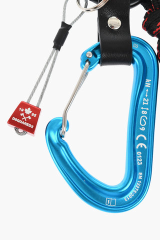 Textil-Schlüsselanhänger mit Doppelkarabiner