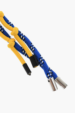 Zweifarbiger Schlüsselanhänger aus Stoff mit großem Karabiner
