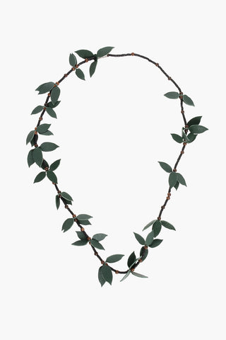 Beaded Necklace with Botanical Motif