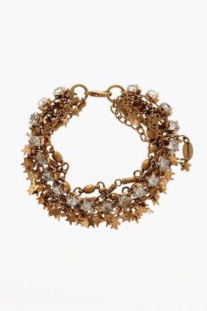Gold-Effect Bracelet with Jewels
