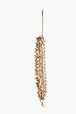 Gold-Effect Bracelet with Jewels