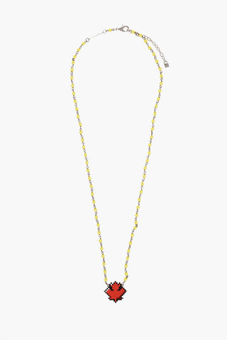 Collana a Perline con Pendente Foglia