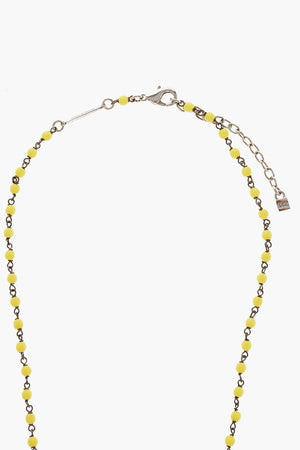 Collana a Perline con Pendente Foglia