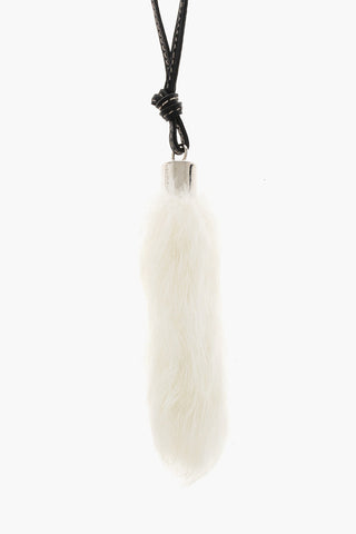 Collana GLAMPING in Pelle Con Pendente in Pelliccia