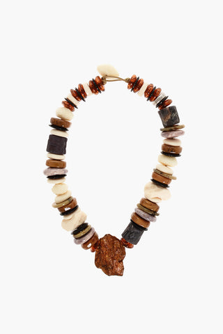 Collana Multicolore con Maxi Pietra a Pendente