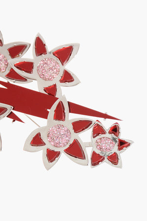 Maxi-Brosche mit Blumenmotiv in Schmuck