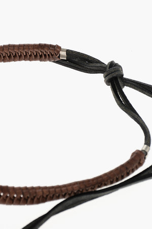 Braided Leather Necklace ALOHA SPRINT embellished with Shells