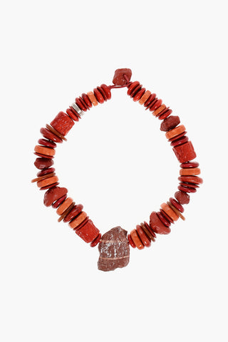 Multicolor Necklace with Maxi Pendant Stone