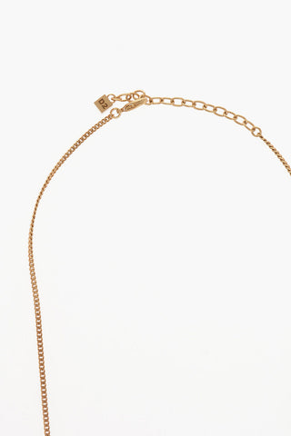 Maxi Collana a Catena in Effetto Dorato con Pendente Cavallo