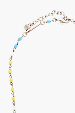 Collana a Perline con Pendente Foglia