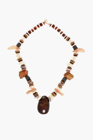 Collana Multicolore con Maxi Pietra a Pendente