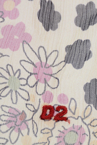 Floral-Motif Silk Pocket Square