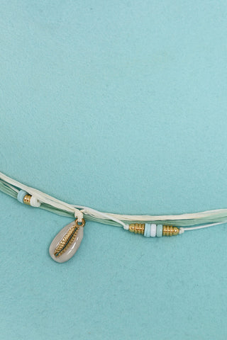 Felt Fedora Hat ZANGO embellished with Charms and Shells with Removable Cord