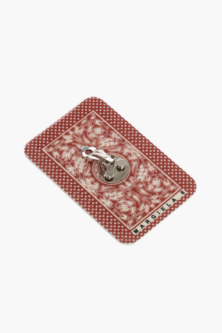 MM6 Orecchino Singolo a Clip con Design a Forma di Carta da Gioco
