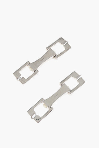 로고 장식 메탈 커프스링크