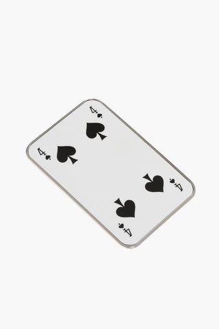 MM6 Fermaglio per Capelli in Ottone con Design a Forma di Carta da Gioco