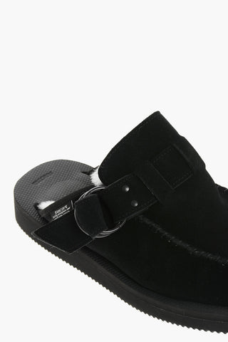 스웨이드 패딩 클로그