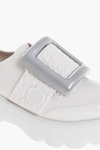 MELISSA Scarpe Derby KICK OFF In Pvc con Maxi Fibbia Frontale 6cm