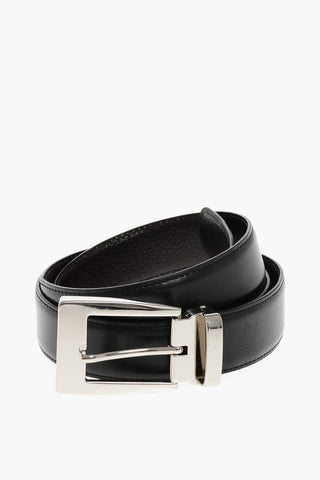 Cintura In Pelle Reversibile 35mm