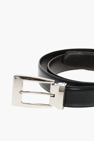 Cintura In Pelle Reversibile 35mm
