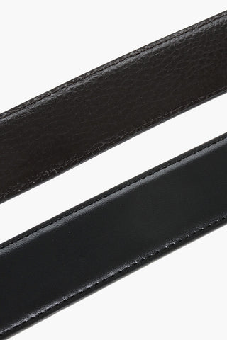 Cintura In Pelle Reversibile 35mm