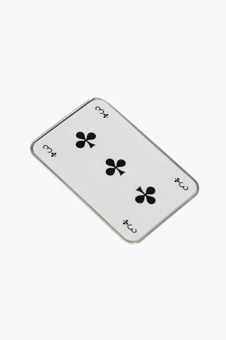 MM6 Brass Hair Clip with Playing Card-Shaped Design