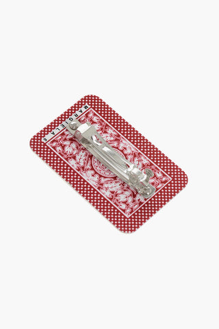 MM6 Brass Hair Clip with Playing Card-Shaped Design
