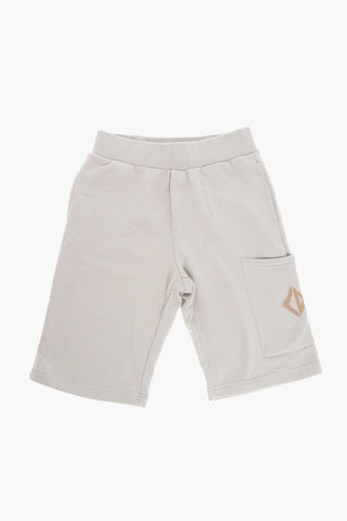 Cotton Jogger Shorts with Elastic Waist