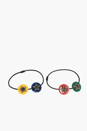 Set of 2 Hair Elastics with Contrast Details