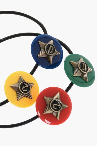 Set 2 Elastici per Capelli con Dettagli a Contrasto