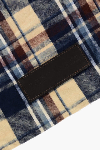 Checked Dust Bag with Logoed Detail