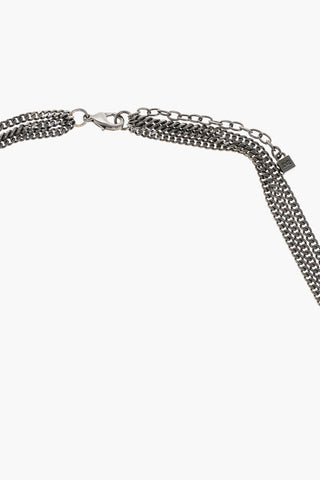 Layered Metal Necklace with Charms