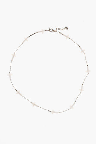 Metal Necklace with Crosses